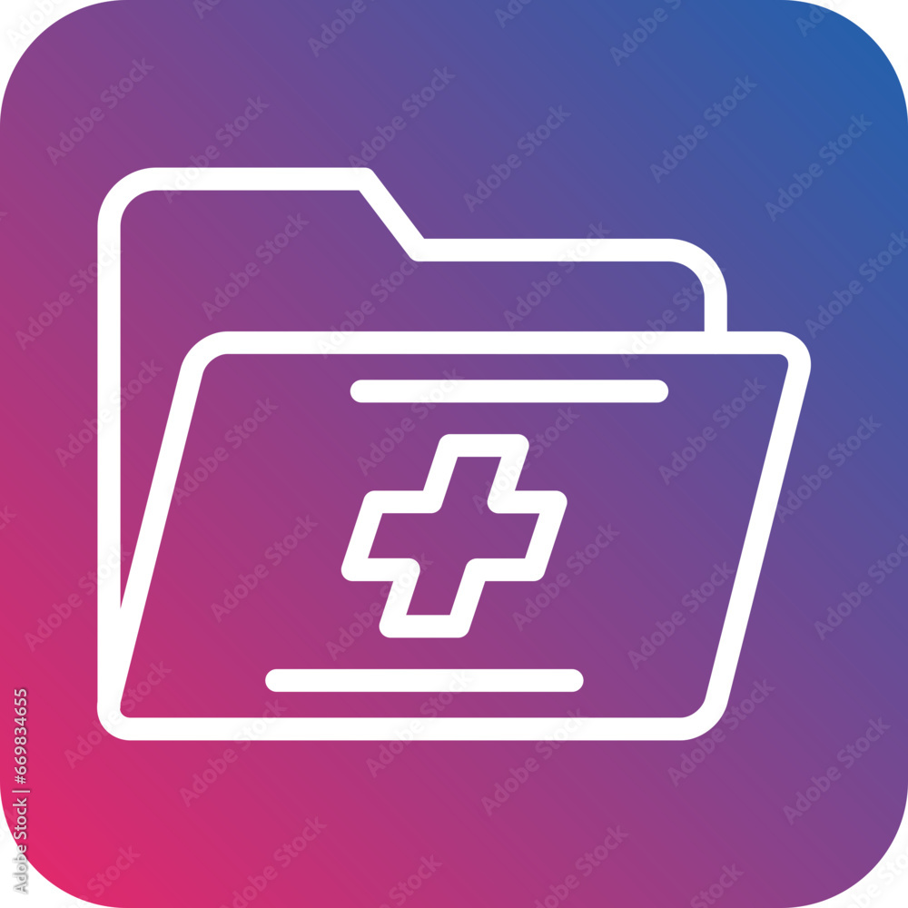 Fototapeta premium Vector Design Medical Folder Icon Style