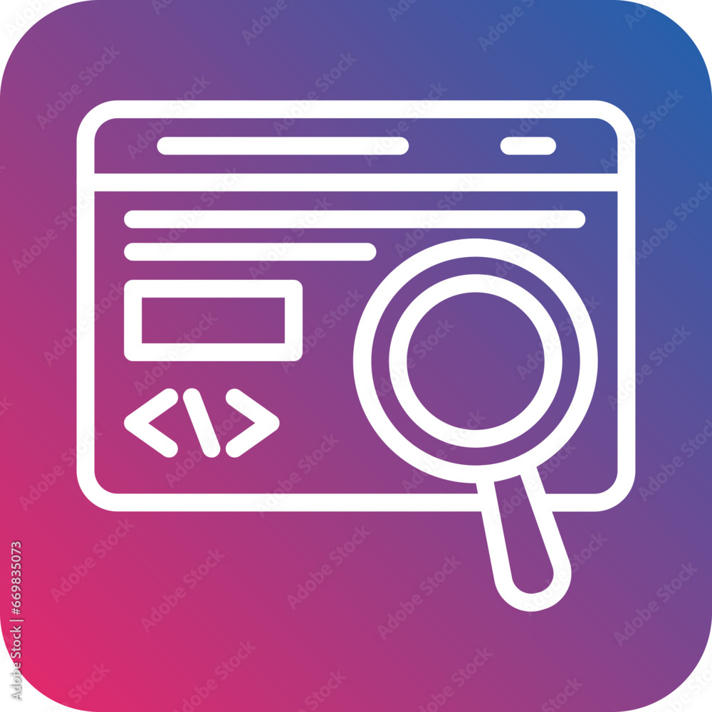 Vector Design Code Testing Icon Style Vector Design Code Testing Icon Style