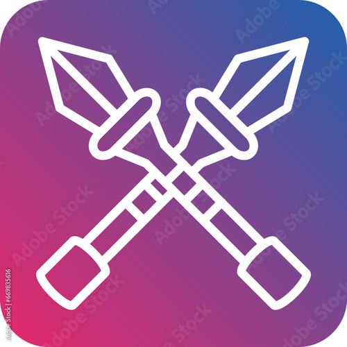 Vector Design Spear Icon Style