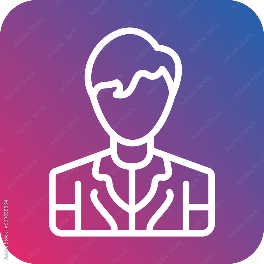 Vector Design Model Male Icon Style Vector Design Model Male Icon Style
