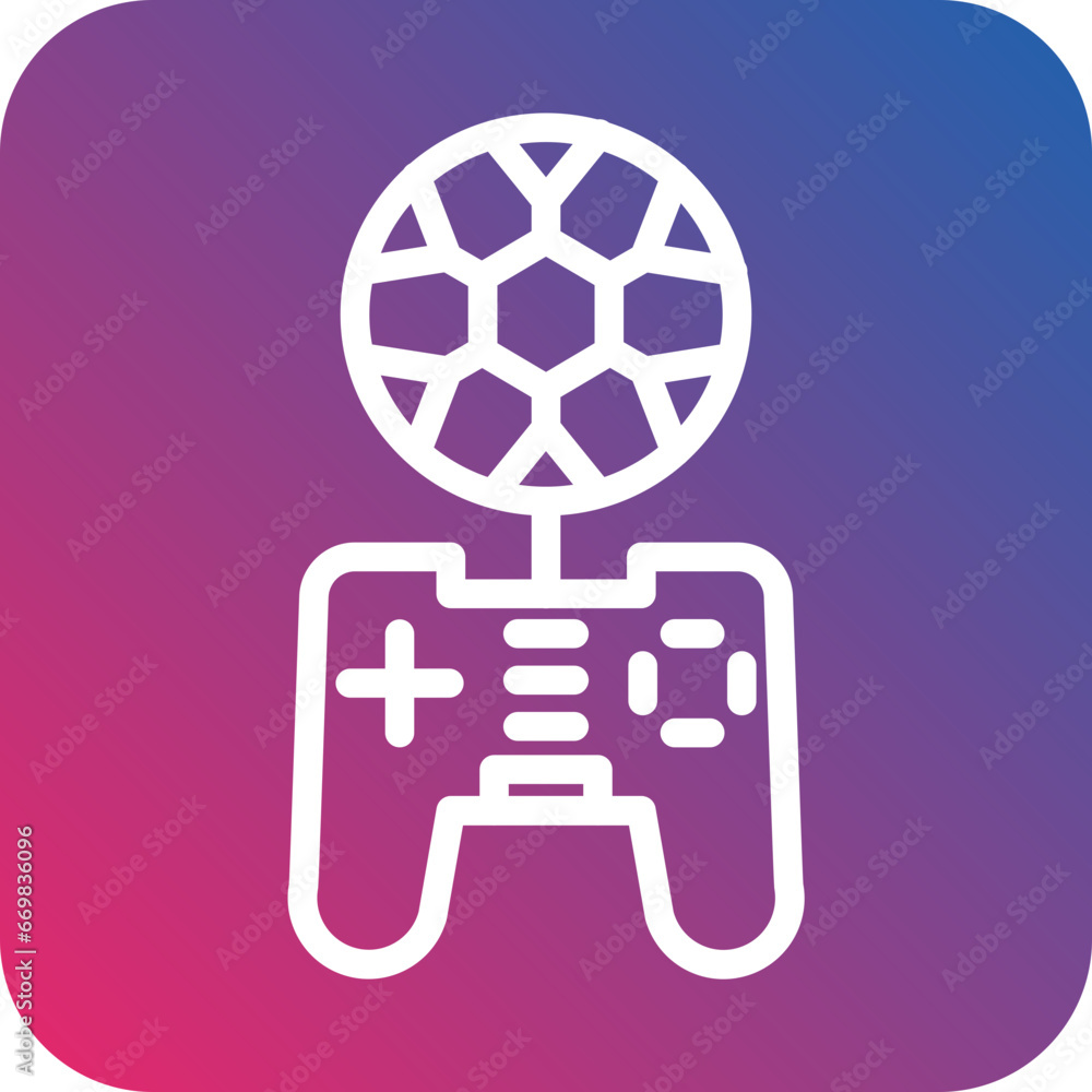 Vector Design Football Game Icon Style Vector Design Football Game Icon Style
