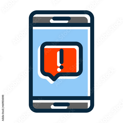 Complaint Vector Thick Line Filled Colors Icon Design Vector Thick Line Filled Colors Icon Design