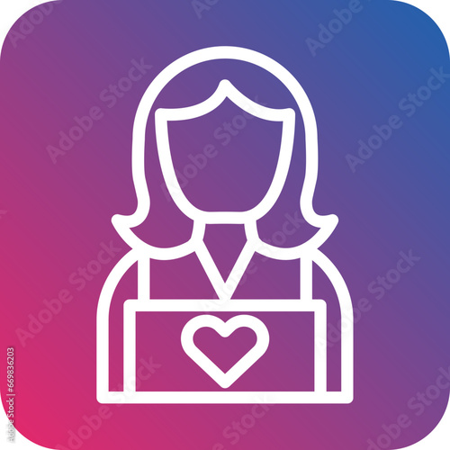 Vector Design Child Caretaker Icon Style