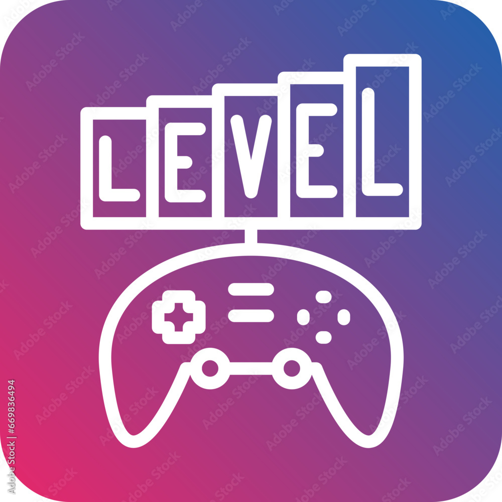 Vector Design Custom Level Icon Style