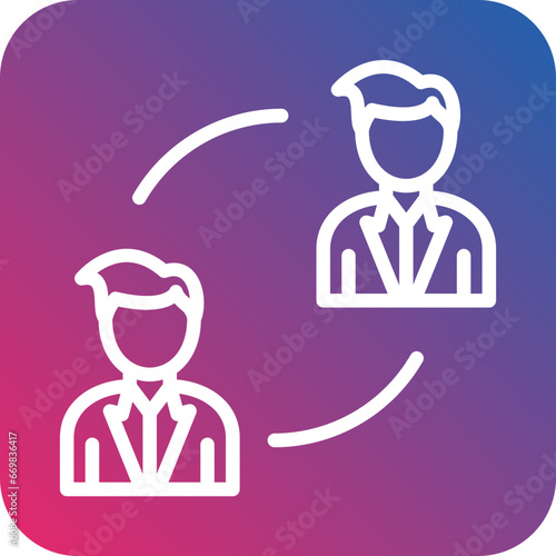 Vector Design P2P Lending Icon Style