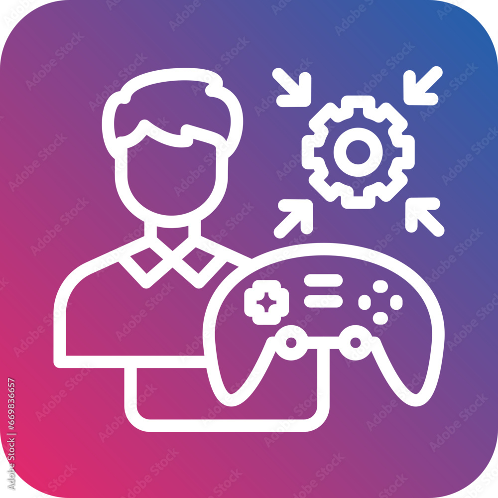 Vector Design Game Modder Male Icon Style Vector Design Game Modder Male Icon Style