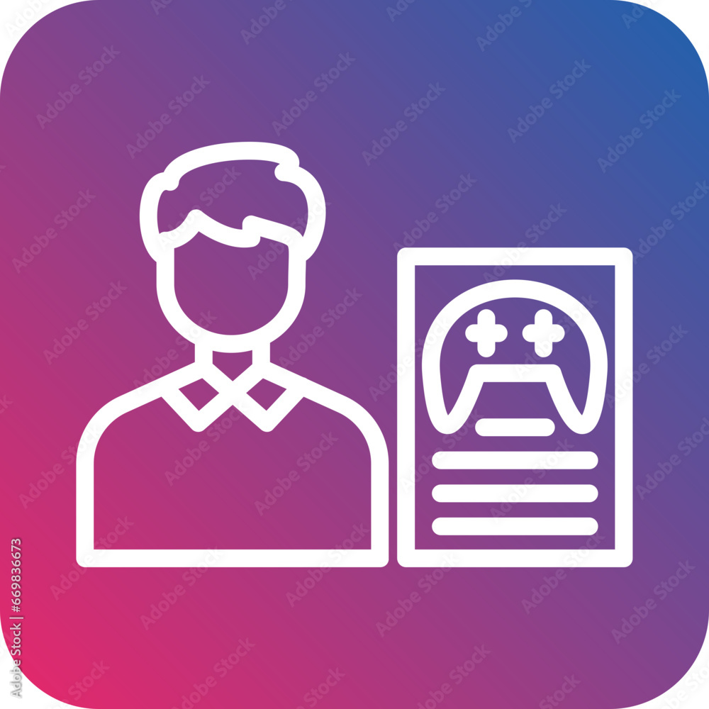 Vector Design Game Script Writer Male Icon Style Vector Design Game Script Writer Male Icon Style