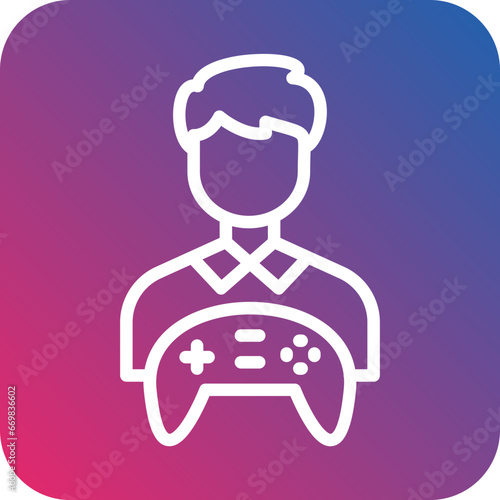 Vector Design Game Designer Male Icon Style