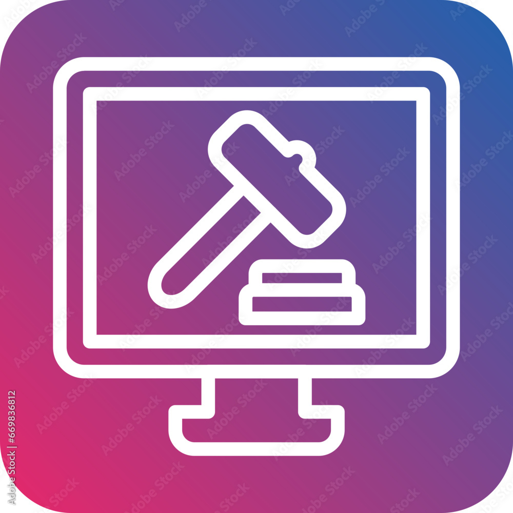 Vector Design Online Bidding Icon Style Vector Design Online Bidding Icon Style