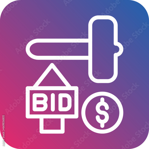 Vector Design Maximum Bid Auction Icon Style