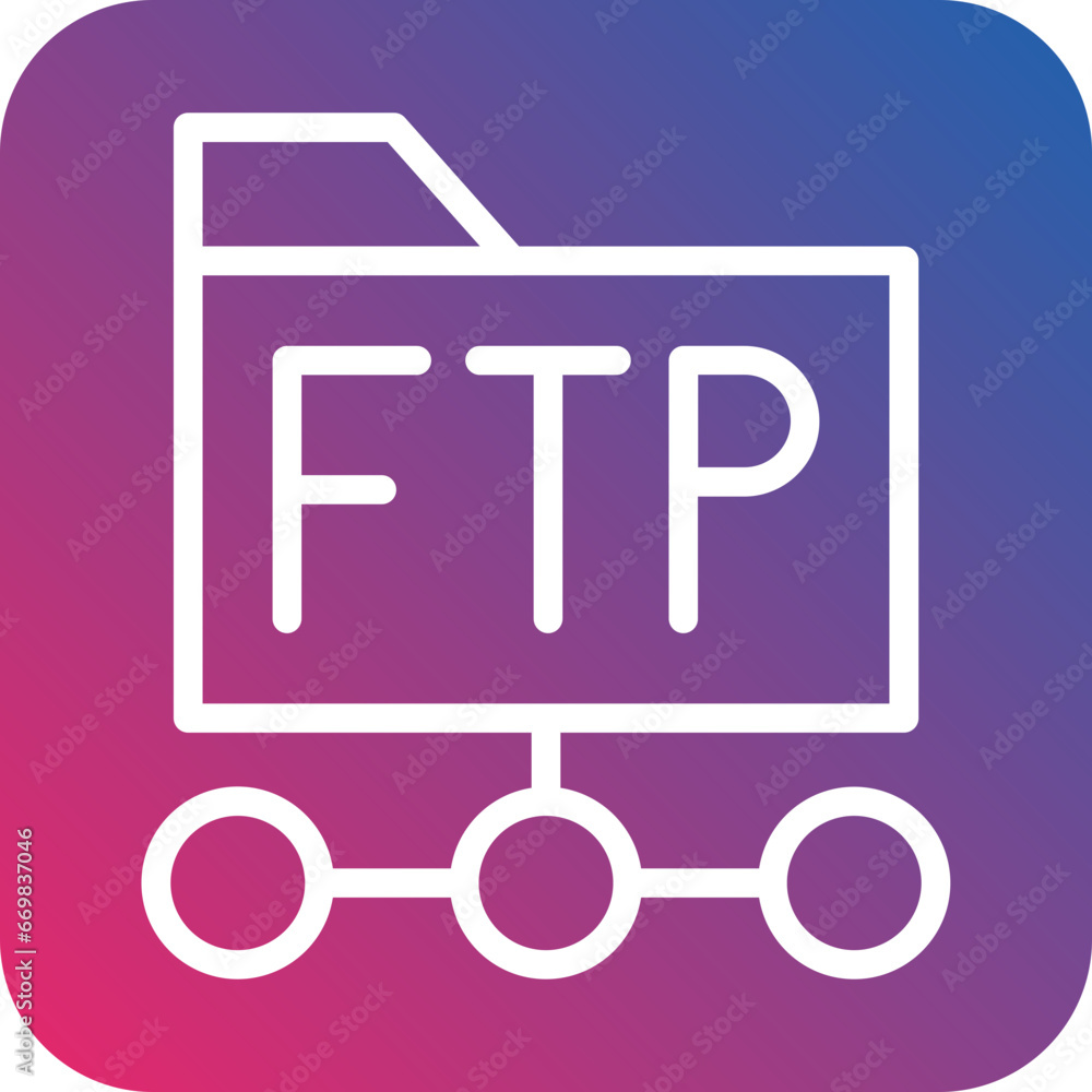 Vector Design Ftp Protocol Icon Style Vector Design Ftp Protocol Icon Style
