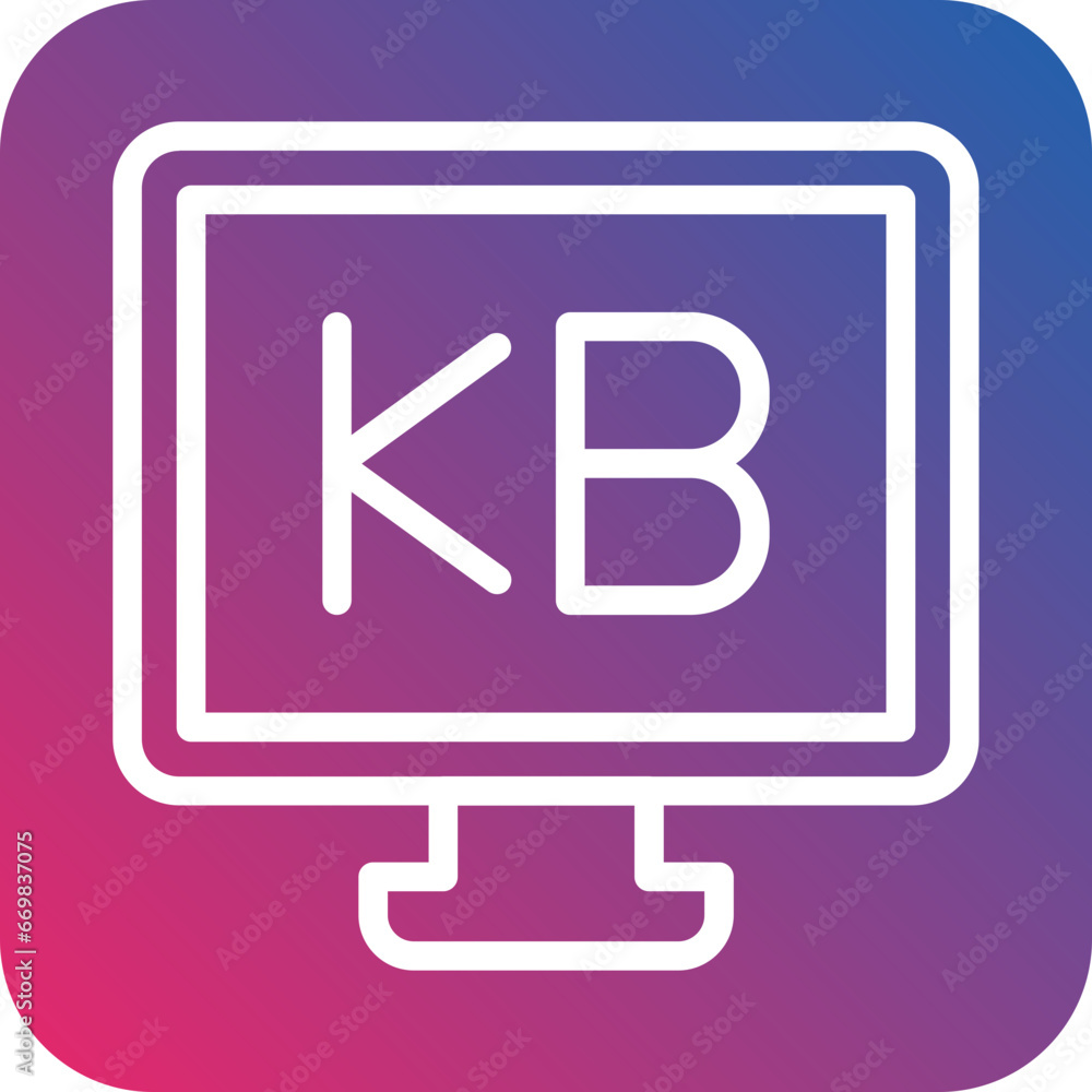Vector Design Kilobyte Icon Style Vector Design Kilobyte Icon Style