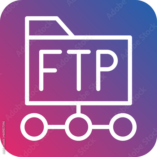 Vector Design Ftp Protocol Icon Style