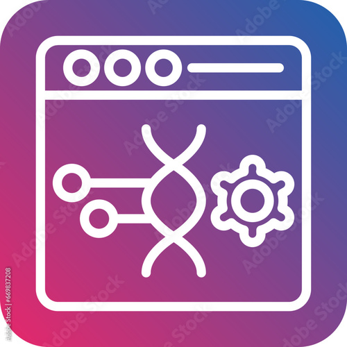 Vector Design Genetic Engineering Icon Style