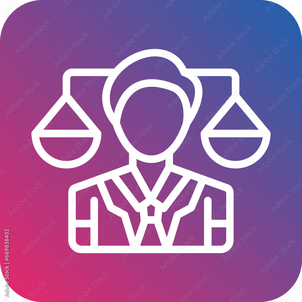 Vector Design Attorney Icon Style Vector Design Attorney Icon Style