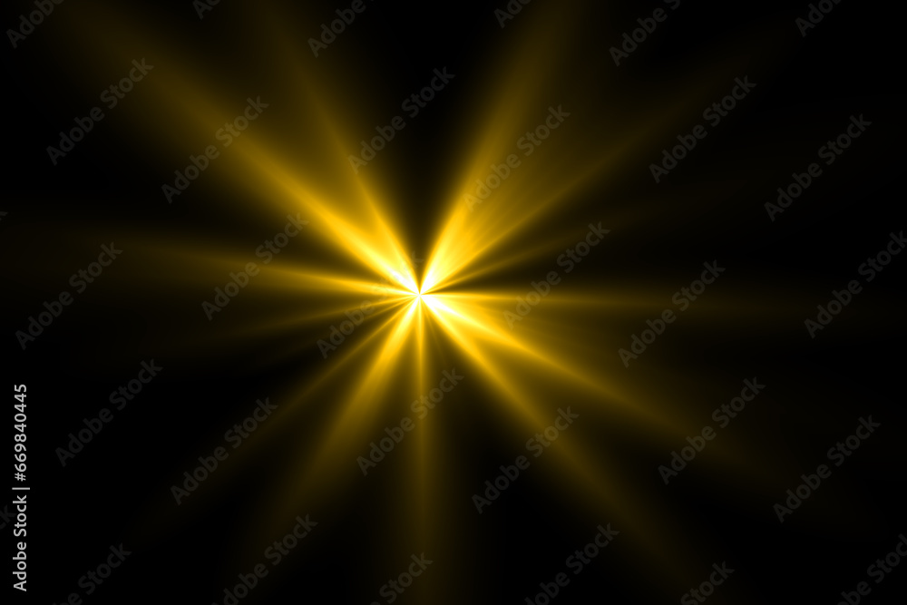 Obraz premium lens flare effect on black background