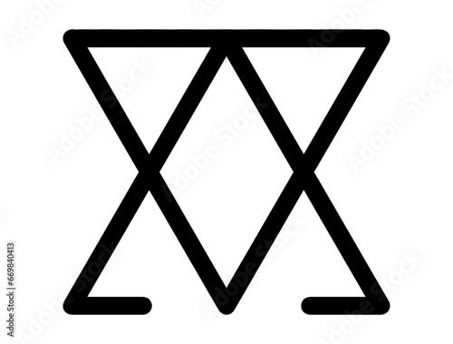 Alchemical symbol silhouette vector art
