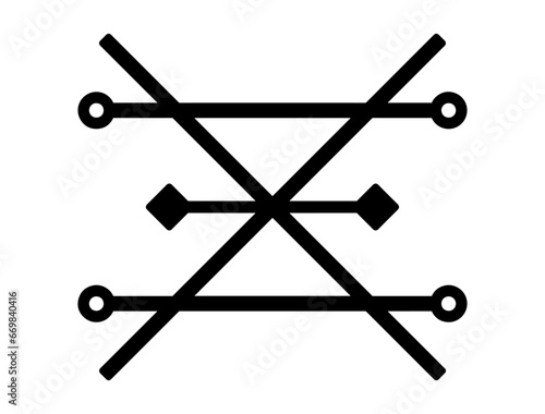Alchemical symbol silhouette vector art