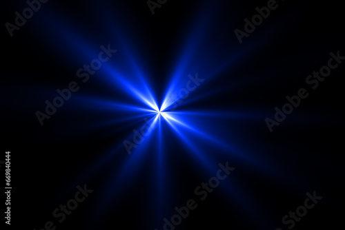 lens flare effect on black background