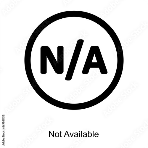 Not Available and not allowed icon concept