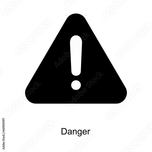 Warning and alert icon concept