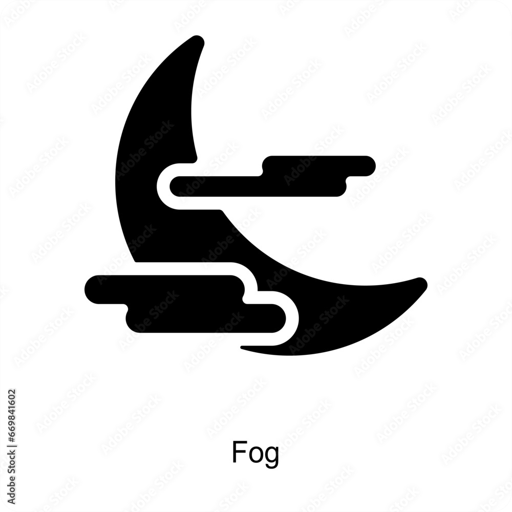 Fog and mist icon concept Fog and mist icon concept