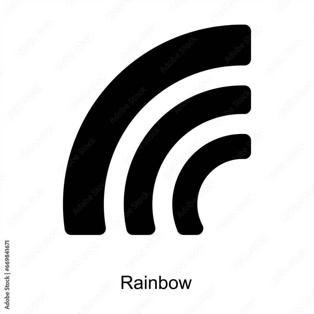 Rainbow and forecast icon concept Rainbow and forecast icon concept