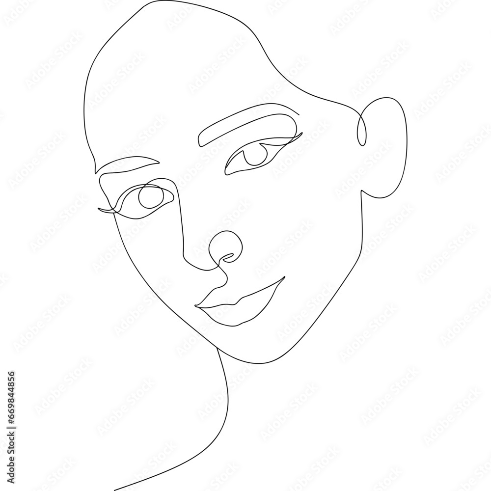 Abstract Face Line Art Abstract Face Line Art