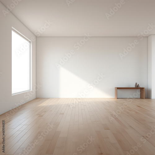 empty minimalist interior design