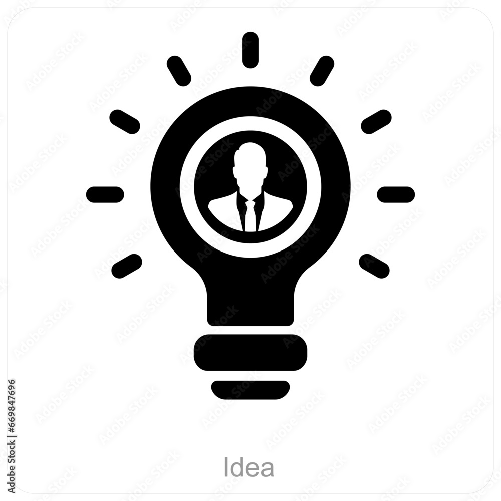 Idea and creativity icon concept Idea and creativity icon concept