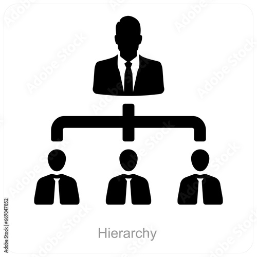 Hierarchy and organization icon concept