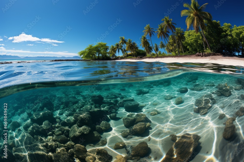House reef of a tropical island