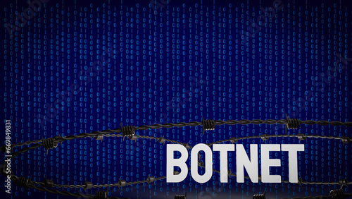 The Botnet on digital Background 3d rendering.