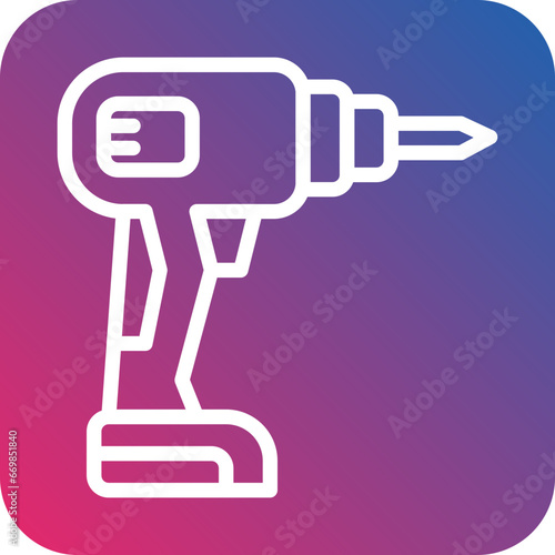 Drilling Machine Icon Style