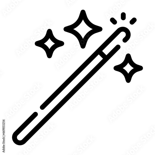 magic wand Line Icon