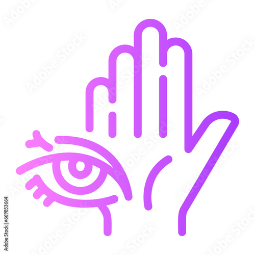 hand reading Line Gradient Icon
