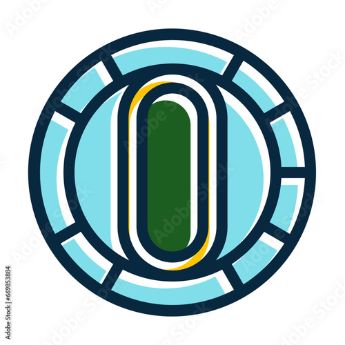 Velodrome Vector Thick Line Filled Colors Icon Design Vector Thick Line Filled Colors Icon Design Vector Thick Line Filled Colors Icon Design