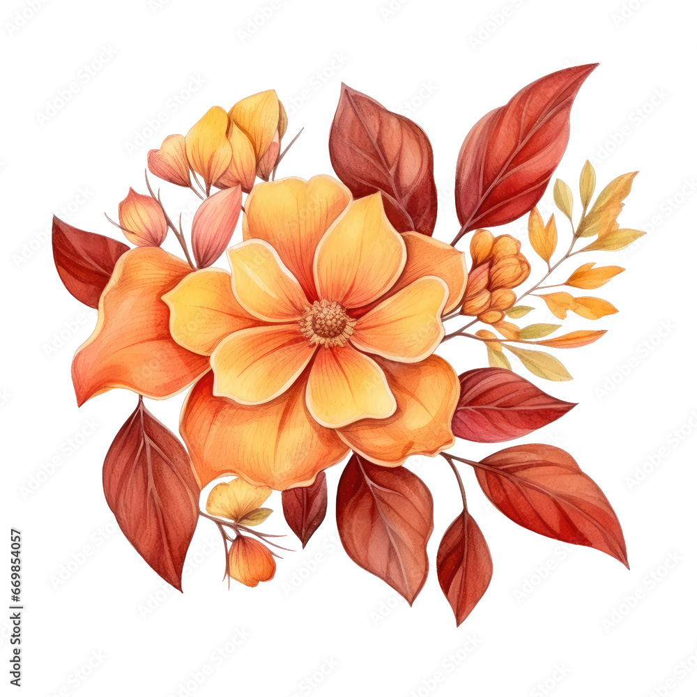 watercolor autumn flower clipart watercolor autumn flower clipart