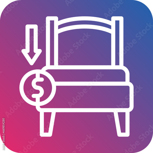 Hotel Cost Icon Style