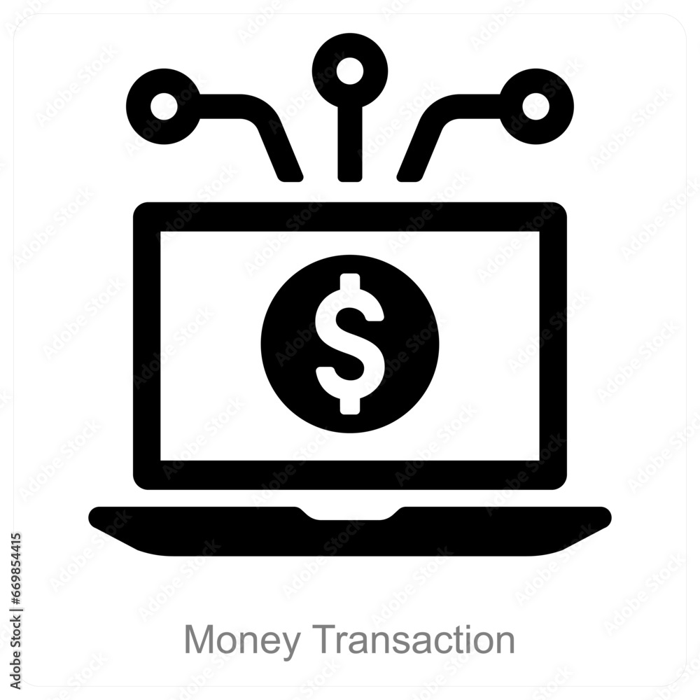 Money Transaction and finance icon concept Money Transaction and finance icon concept