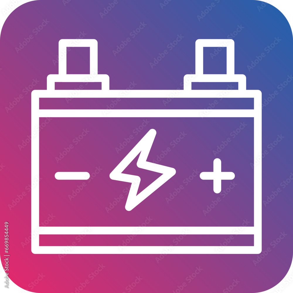 Fototapeta premium Auto Battery Icon Style