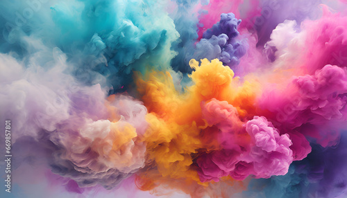 Abstract Multicolor Sky, Futuristic Fog Texture Clean and Sharp, Colorful Clouds for Your Webpage, Sky Texture Explosion, Colorful Clouds for Web