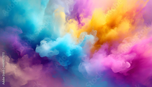 Abstract Multicolor Sky, Futuristic Fog Texture Clean and Sharp, Colorful Clouds for Your Webpage, Sky Texture Explosion, Colorful Clouds for Web © Nian Keun