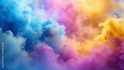 Abstract Multicolor Sky, Futuristic Fog Texture Clean and Sharp, Colorful Clouds for Your Webpage, Sky Texture Explosion, Colorful Clouds for Web