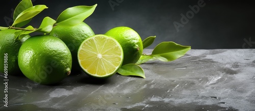 Fresh lime on the table photo