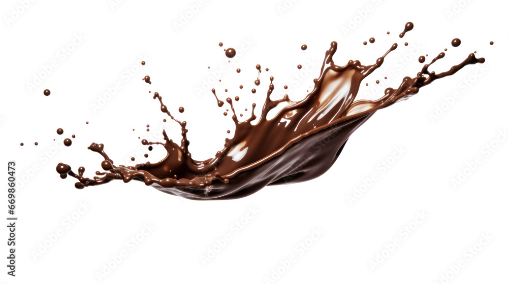 chocolate splashing on the transparent background chocolate splashing on the transparent background