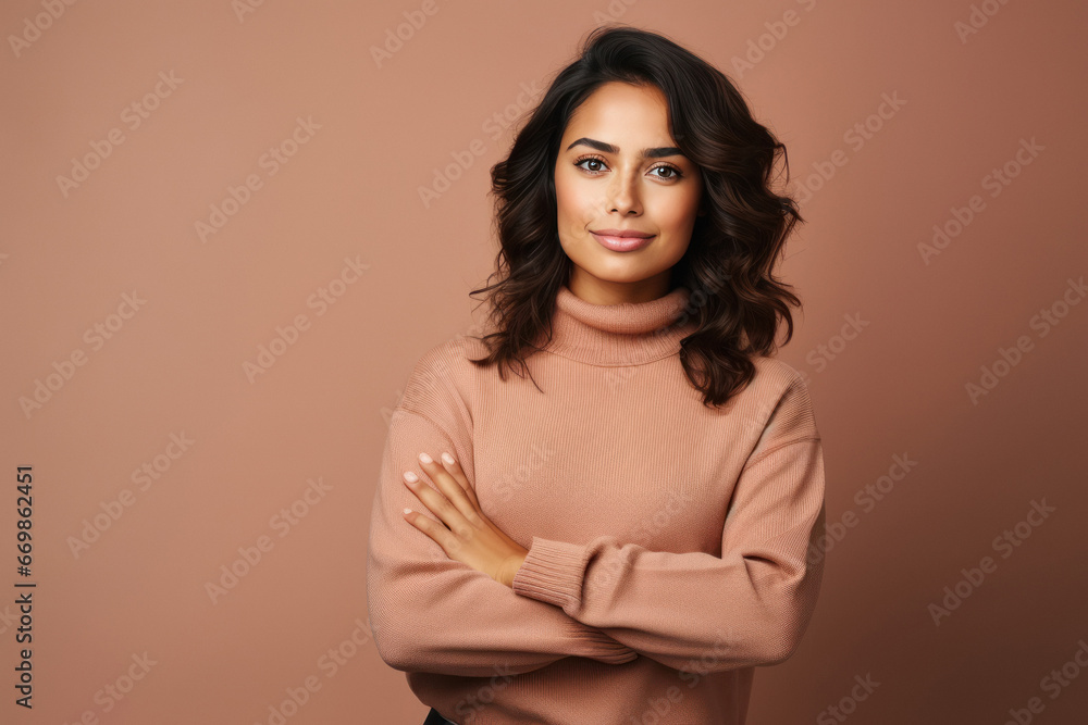Young woman in winter wear or sweaters Young woman in winter wear or sweaters