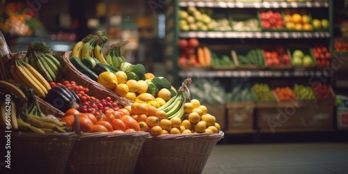 Vegetables and fruits in the market, AI generated © DejaReve
