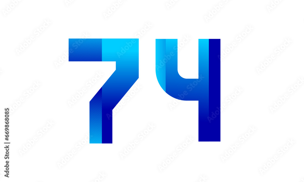 Fototapeta premium Tech Logo Modern Blue Gradient