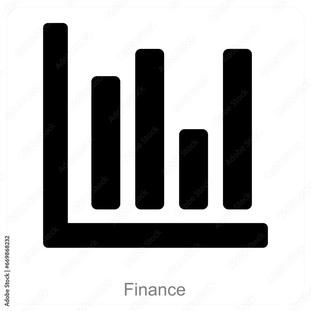 Finance and diagram icon concept Finance and diagram icon concept